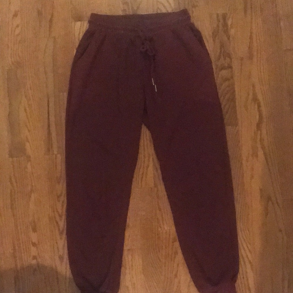 UO Burgundy joggers